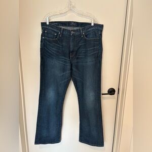 Lucky Brand Men's Dark Indigo 427 Athletic Boot Bootcut Jeans 36 x 30